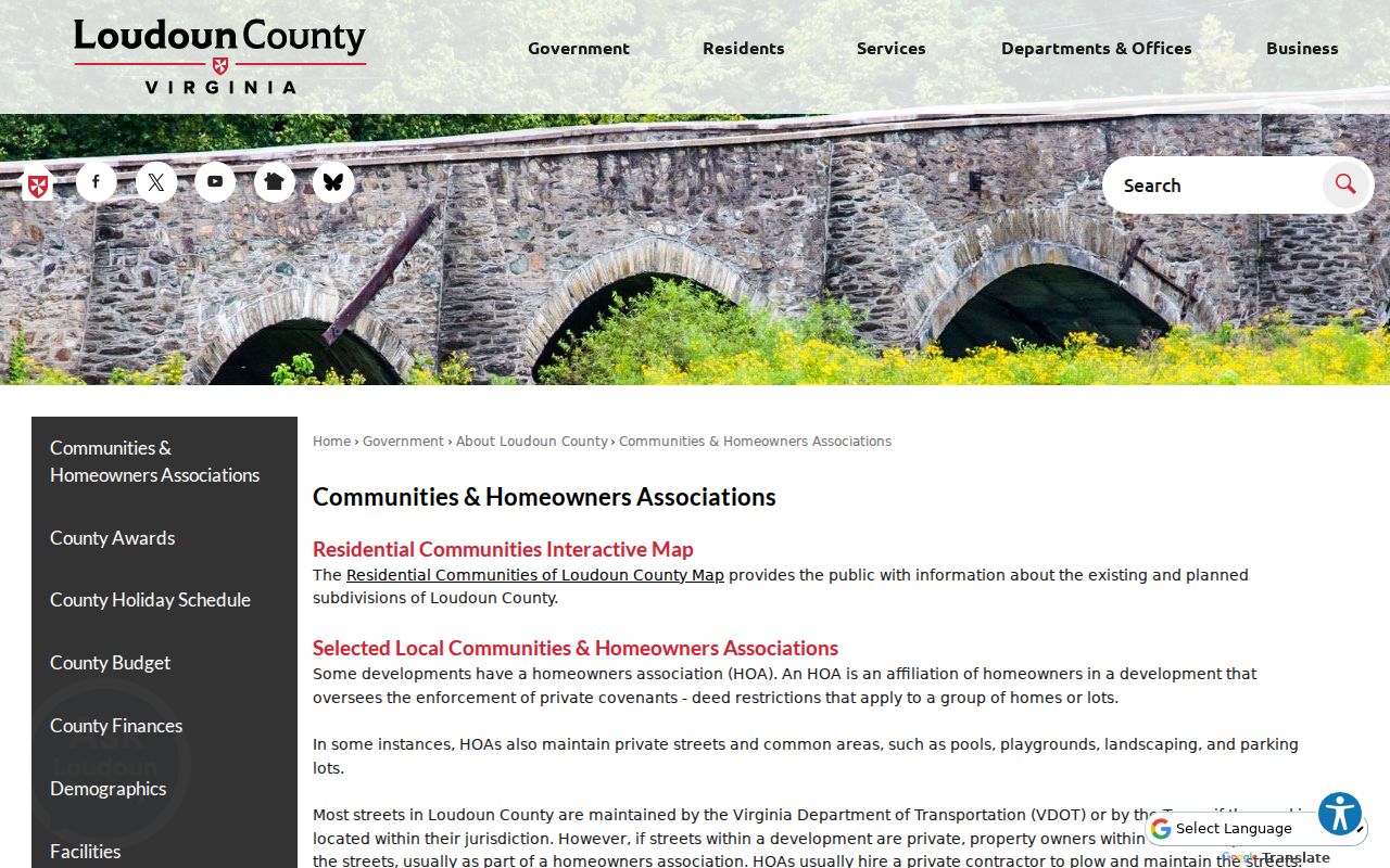 Loudoun County neighbors image of the county homeowners association directory